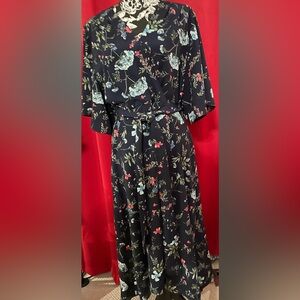 Tahari Floral Wrap Dress